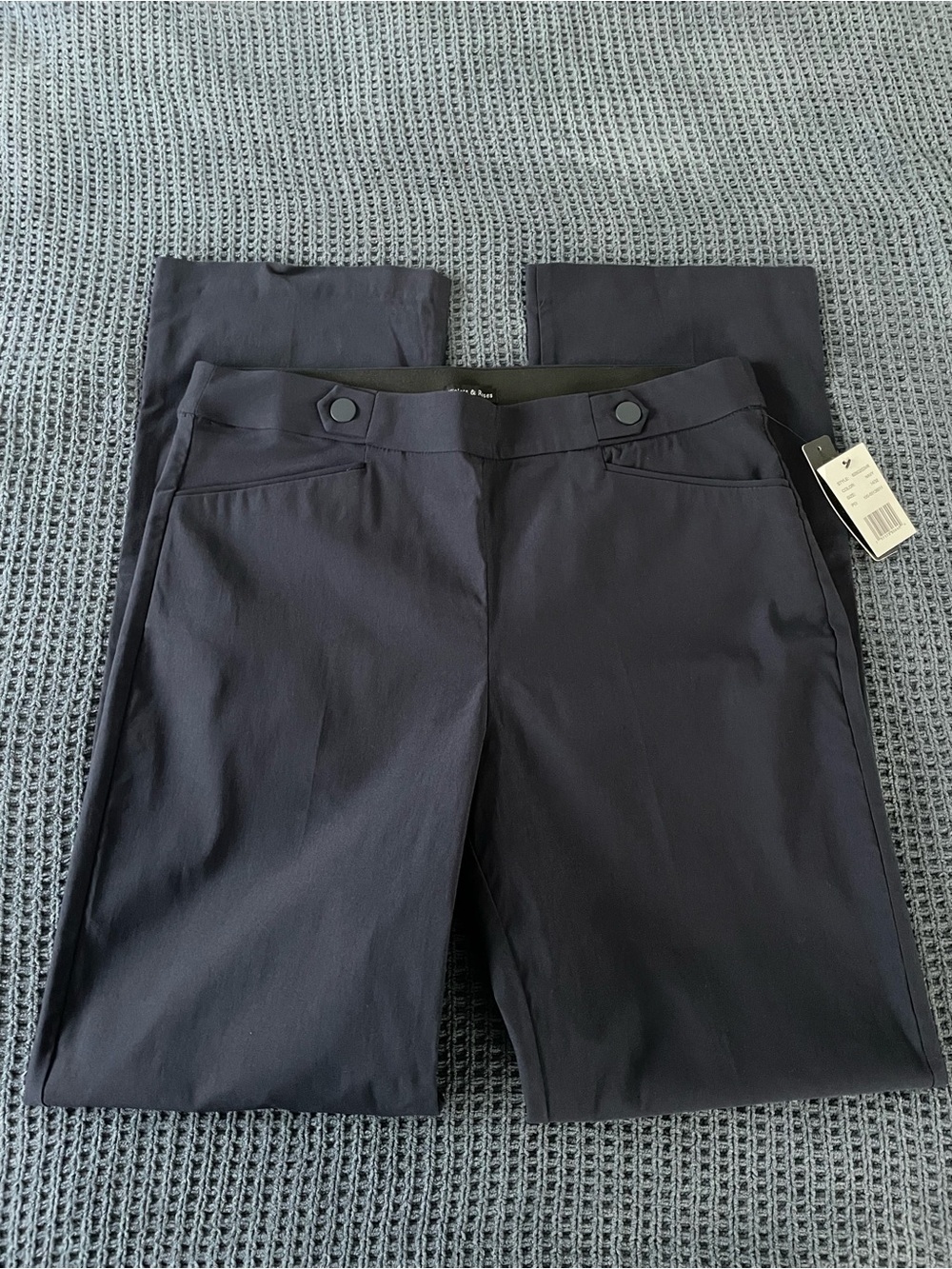 Violets & Roses | Women’s High Rise Straight Pant | Work Pants in Navy | NWT - Picture 3 of 15